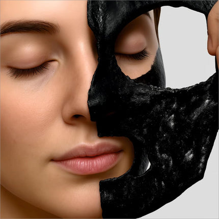 Close-up of SHILLS PROFESSIONAL Algae Peel Off Jelly Facial Mask texture, emphasizing the unique jelly-to-rubber experience of this peel off jelly mask.