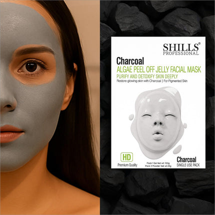 Ingredients of SHILLS PROFESSIONAL Algae Peel Off Jelly Facial Mask - showcasing the vitality and benefits of the peel off jelly mask.