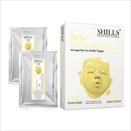 SHILLS PROFESSIONAL Algae Peel Off Jelly Facial Mask - De-Tan Variant designed for skin brightening and deep cleansing, ideal peel off jelly mask for a rejuvenated complexion.
