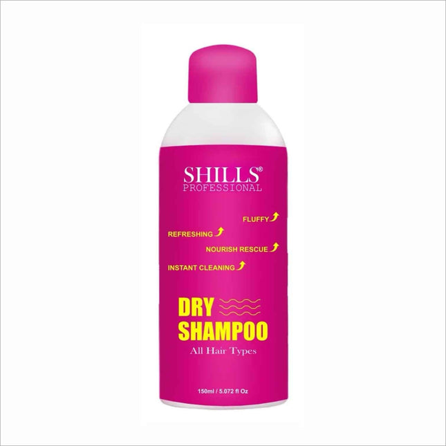 DRY SHAMPOO SHILLS PROFESSIONAL, quick hair refresh spray designed for easy and effective hair styling.