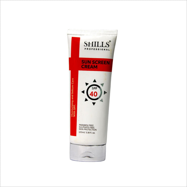 SHILLS PROFESSIONAL SPF40+PA professional sunscreen product packaging, designed for effective sun protection