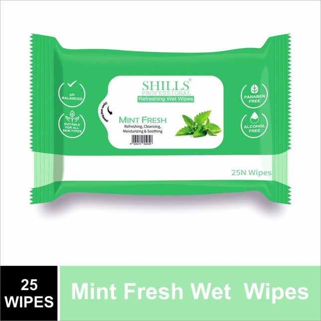 Close-up view of SHILLS PROFESSIONAL Wet Wipes, recognized as the best wet wipes for on-the-go cleanliness.