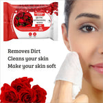 Skinic 100% Herbal Refreshing Wipes with Rose Fragrance