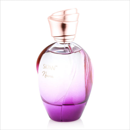 Another angle of Skinn by Titan Noura Iris Floral Scent Eau De Parfum, highlighting the graceful design, perfect for those who appreciate floral scent perfumes. 06843666, 46477842, new, SKINN BY TITAN.