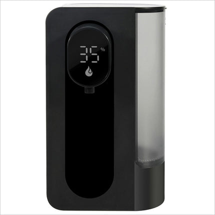 Black sleek s12 smart automatic touchless soap dispenser with digital display and transparent reservoir for kitchen bathroom
