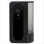 Black sleek s12 smart automatic touchless soap dispenser with digital display and transparent reservoir for kitchen bathroom
