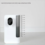 White s12 smart automatic soap dispenser with transparent liquid level window and oval display screen for touchless use