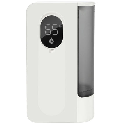 White wall-mounted s12 smart automatic soap dispenser with digital display and transparent water reservoir for kitchen bathroom