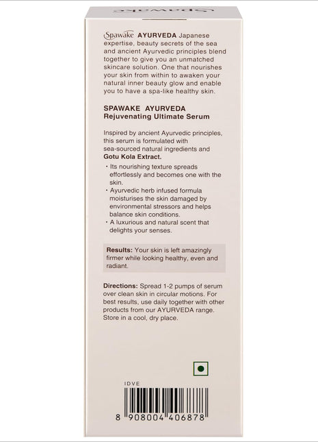 Ingredients of Spawake Ayurveda Rejuvenating Ultimate Serum highlighting Kappaphycus alvarezii, an important component in this ayurvedic face serum for skin rejuvenation.