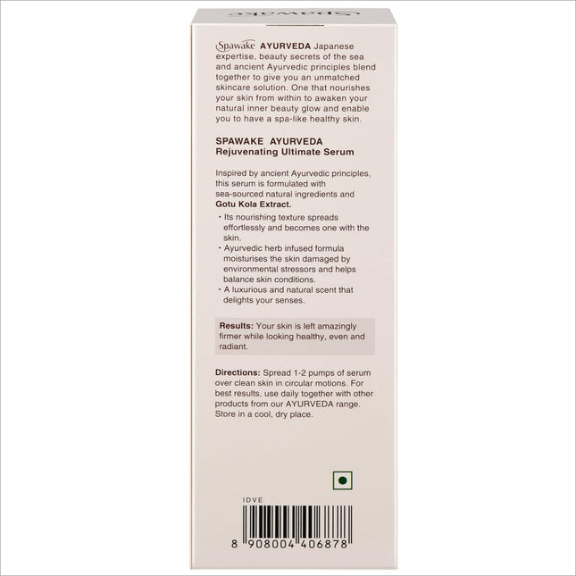 Ingredients of Spawake Ayurveda Rejuvenating Ultimate Serum highlighting Kappaphycus alvarezii, an important component in this ayurvedic face serum for skin rejuvenation.