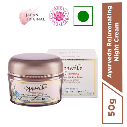 SPAWAKE Ayurveda Rejuvenating Night Cream 50 g - Experience the benefits of handmade skincare with this natural ayurvedic night cream.