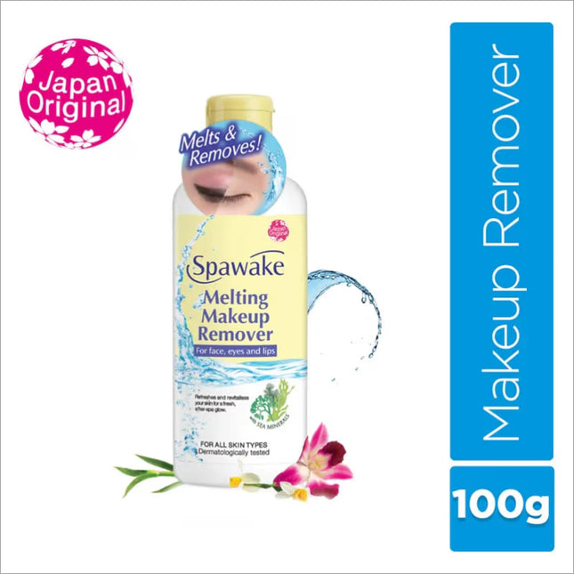 Close-up of Spawake Gentle Makeup Remover 100gm showcasing its soft cream texture, designed as a gentle makeup remover for all skin types.