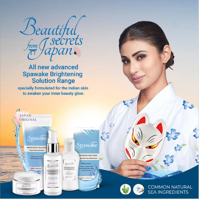 Application of Spawake Brightening Solution Milky Smooth Day Moisturiser on a hand, showcasing its smooth texture.