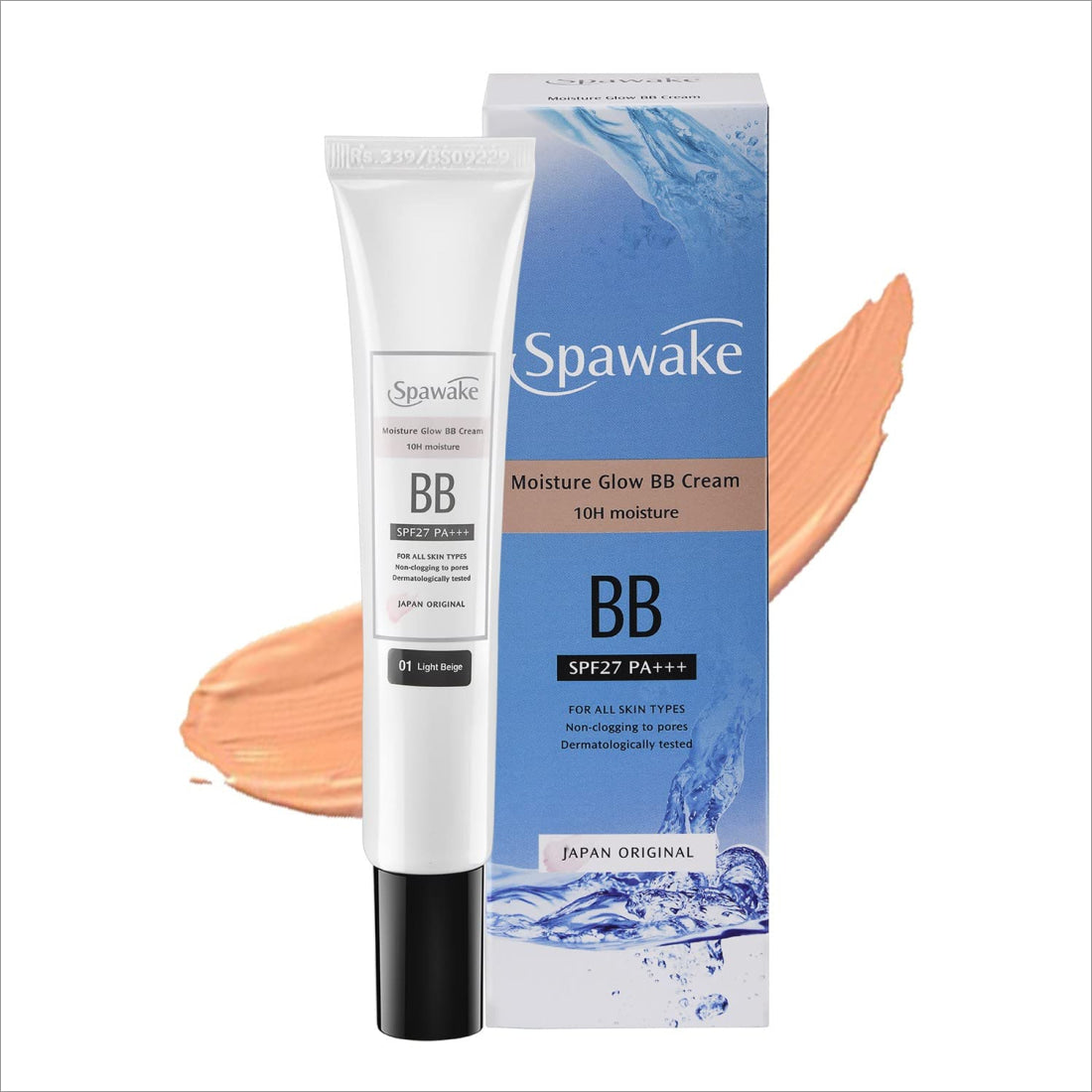 Spawake Moisture Glow BB Cream 01 Light Beige - Natural looking Coverage, 10-Hour Hydration, SPF27/PA+++ - moisture glow bb cream for all skin types.