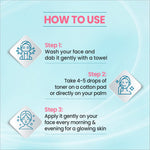 Model applying Spawake Pore Treatment Toner on her skin for a refreshing feel.