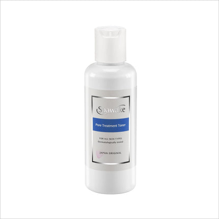 Spawake Pore Treatment Toner in a beauty routine setup, promoting skincare benefits.