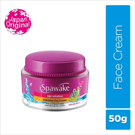 Before and after image displaying visible results of using Spawake Anti Aging Face Cream for youthful, glowing skin with SPF 20 effectiveness.
