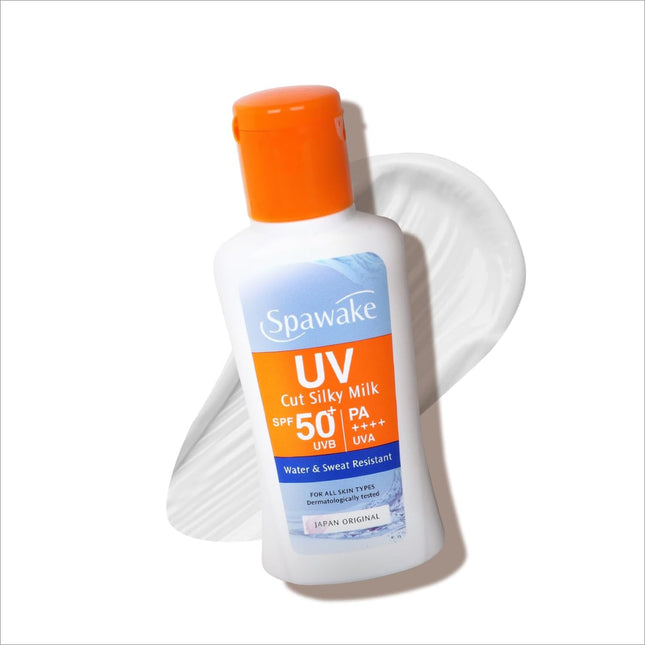 Spawake UV Cut Silky Milk Sunscreen SPF 50 PA++++ | No white cast, Sweat & Water-Resistant sunscreen spf 50 for high sun protection.