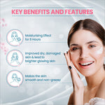 Smooth and non-greasy finish of Spawake Vitamin C Night Cream, ideal for achieving a silky skin surface.