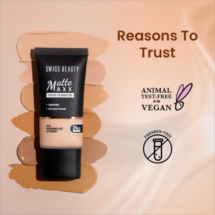 Swiss Beauty 24-Hour Foundation With Hyaluronic Acid