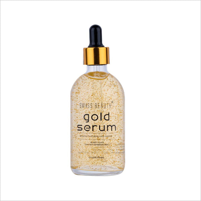 Swiss Beauty 24 K Gold Face Serum 100ml - Hydrating Facial Serum for youthful skin and deep hydration.