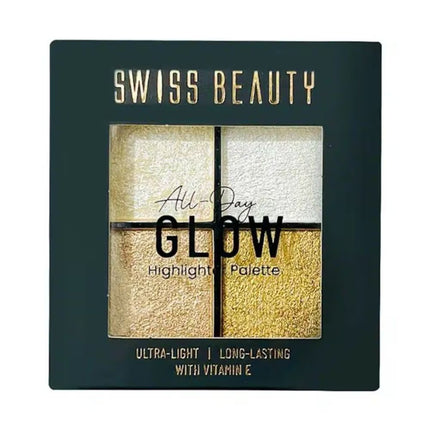 Swiss Beauty All Day Glow Highlighter Palette 03 The Radiant Edit