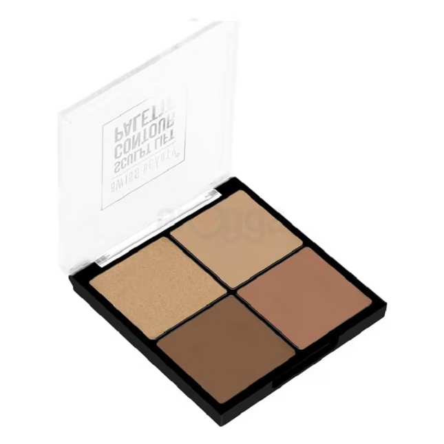 Swiss Beauty All Day Sculpt Contour Palette 02 The Defined Edit open palette