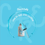 Care Dew Lock Face Serum application on skin, illustrating its texture, the best face serum for hydration and smoothness.