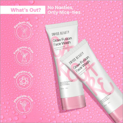 Care Glow Fusion Face Wash displayed with a beautiful background, emphasizing its role as a natural glow face wash.