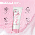 User applying Care Glow Fusion Face Wash for a refreshed complexion and a natural glow face wash experience.