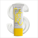 Care Glow Fusion Sunscreen With SPF 50 PA++++ applied on skin, showcasing its lightweight texture and sun protection benefits. This sunscreen with SPF 50 provides effective UV defense.