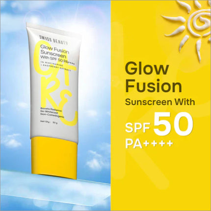 Demonstration of Care Glow Fusion Sunscreen With SPF 50 PA++++ during an outdoor activity, perfect for those needing a powerful sunscreen with SPF 50.