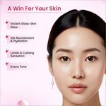 A woman with smooth glowing skin and pearl earrings showcasing swiss beauty korean glow facial kit for instant radiance