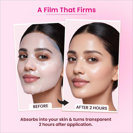Translucent gel-like swiss beauty care youth-full collagen boost mask firms skin and turns transparent in 2 hours for korean skin care