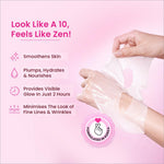 Transparent delicate sheet mask with pink heart design from Swiss Beauty Care youth full collagen boost mask for korean skin care