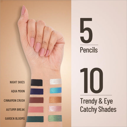 Swiss Beauty Chrome & Matte Twin Eyeshadow Stick | Mix of Matte and Shimmer | Easy to blend, non creasing eyeshadow | 24 Hour Stay