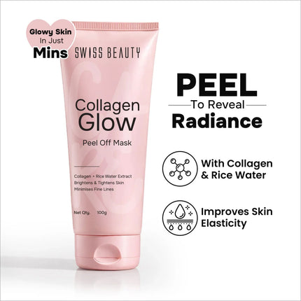 Swiss Beauty Collagen Glow Peel Off Mask - Peel To Reveal Radiance Glowy Skin