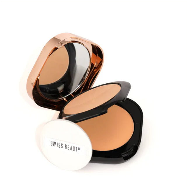 Swiss Beauty Double Duty Compact Powder - 2-in-1 Wet Dry Foundation Main Product