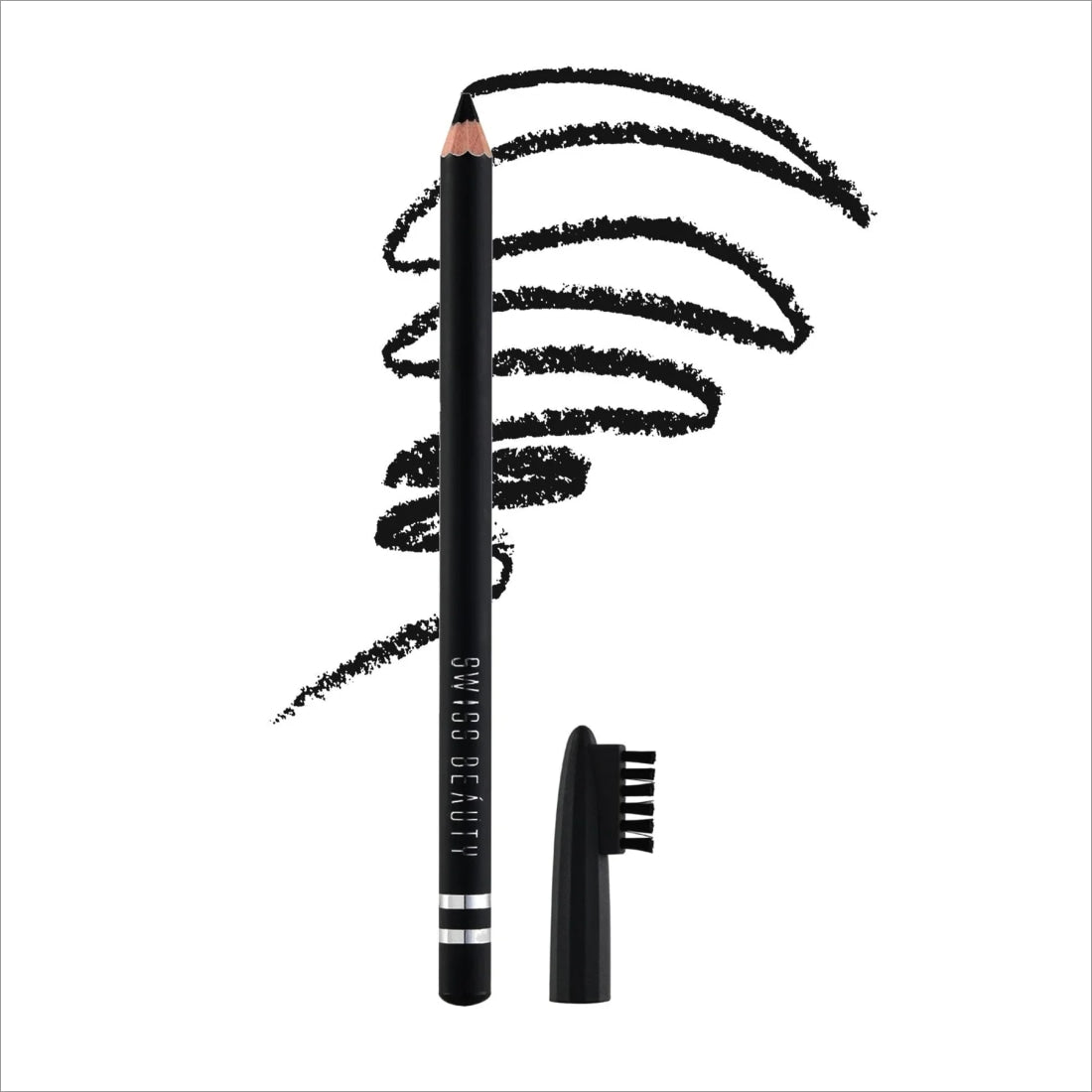 SWISS BEAUTY EYEBROW PENCIL - Shade No. 1 — BLACK - eyebrow