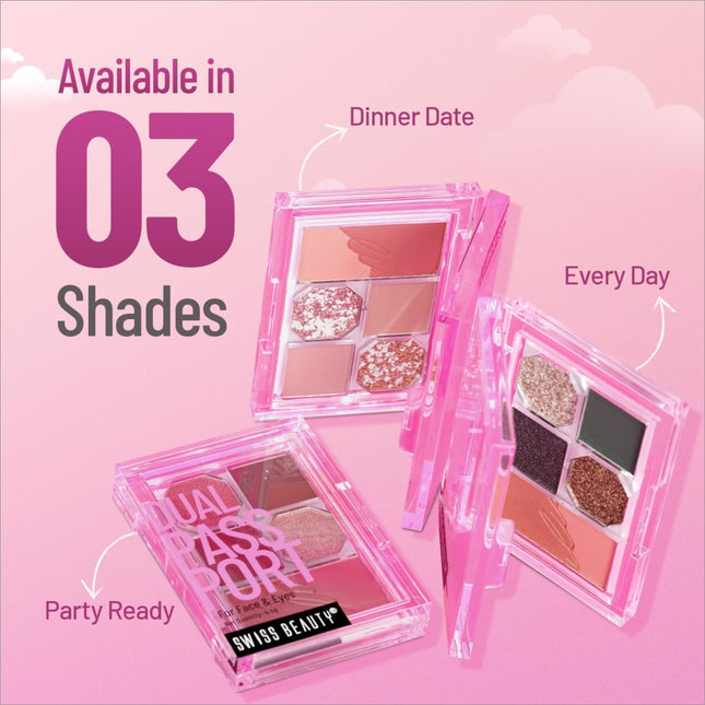 Swiss Beauty Face and Eye Dual Passport Palette - eye shadow