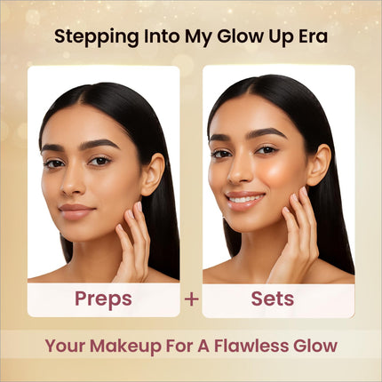 A radiant glowing complexion achieved with swiss beauty glow up makeup fixer for dewy radiance and long-lasting beauty glow