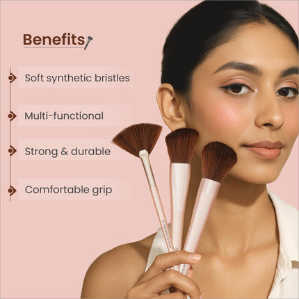 Swiss Beauty Heartistry Makeup Brush Set, 12 pieces highlighted for optimal makeup application and blending with soft, cruelty-free synthetic bristles.