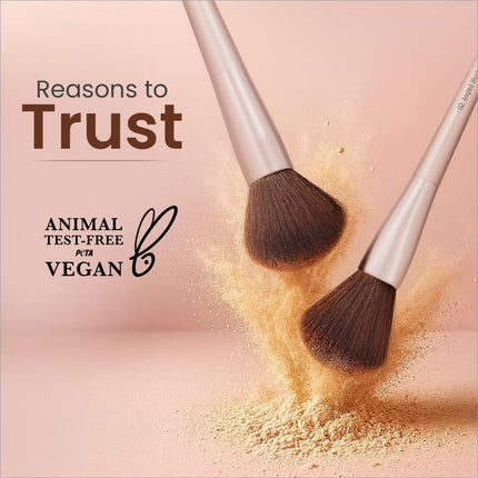 Swiss Beauty Heartistry Makeup Brush Set | 12 Pieces | Soft Synthetic Bristles for flawless makeup application and blending, perfect for face, eyes & lips.