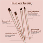 Swiss Beauty Heartistry Makeup Brush Set featuring 12 essential brushes, providing a soft touch with synthetic bristles for smooth blending.