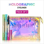 SWISS BEAUTY Holographic Eyeliner (Pack of 3) - EYELINER