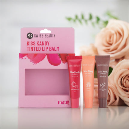 Swiss Beauty Lip Balm Pack of 3 - Moisturizing Flavors: