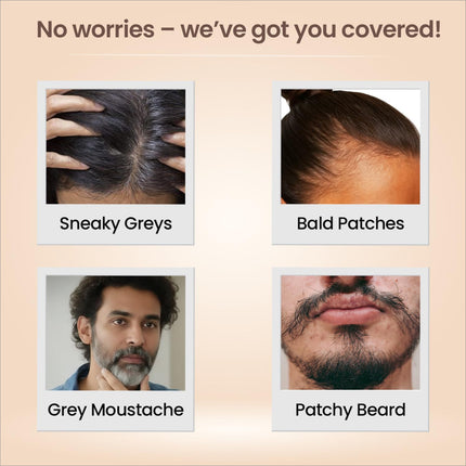 Before and after comparison featuring Swiss Beauty Quick Cover Touch-Up Powder results, illustrating its effectiveness as a long lasting hair powder.