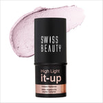 Swiss Beauty High Light It-Up Highlighter in Radiant Pink delivers an instant radiant glow with its creamy, long-lasting formula. Infused with Vitamin E and Jojoba Complex, this 8g highlighter is ideal for women looking for a blendable, easy-to-apply product. Available in three shades, including Pearl Glow and Radiant Pink, this twist-up highlighter epitomizes the golden hour glow and enhances your makeup routine with high-quality results.