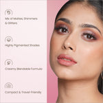 Swiss Beauty Lustre Eyeshadow Palette with 4 luxurious shades, perfect for creating versatile everyday looks.