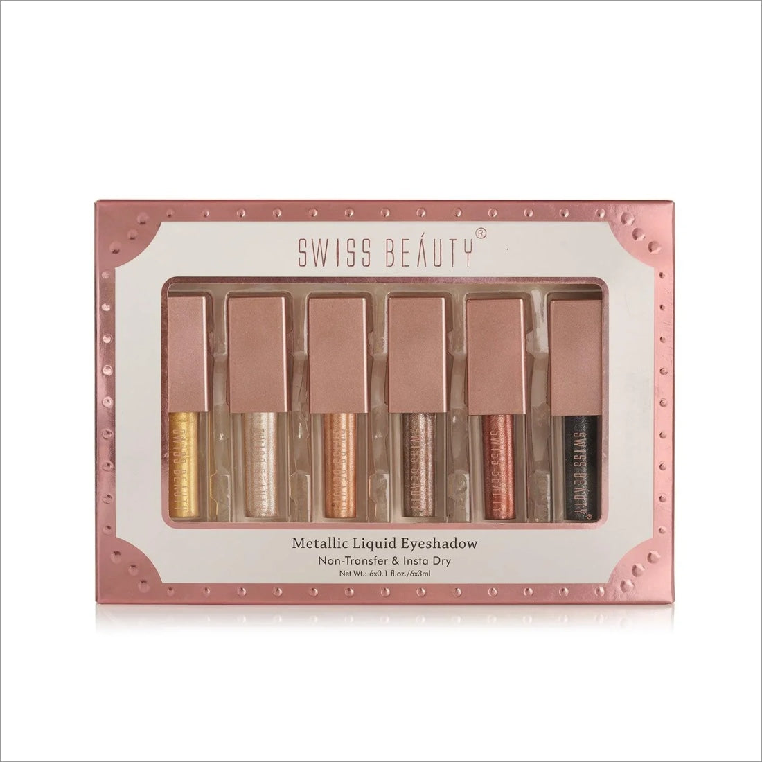 Swiss Beauty Metallic Liquid Eyeshadow pack of 6 - eye